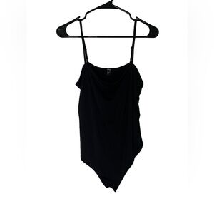 Express Black Body Contour Thong Bodysuit